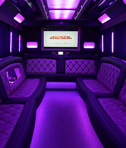 stunning limo bus interior