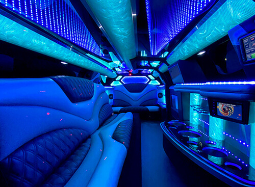 luxurious limousine interior
