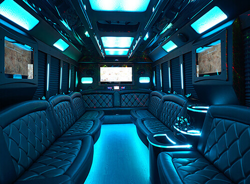 party bus interior