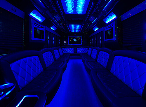 large party bus seating