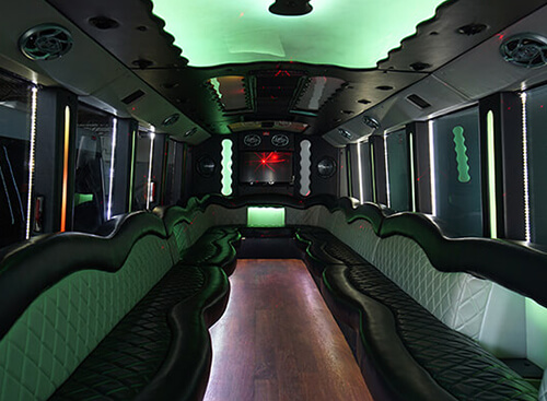party bus with neon lights