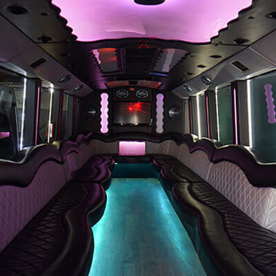 large party bus lounge